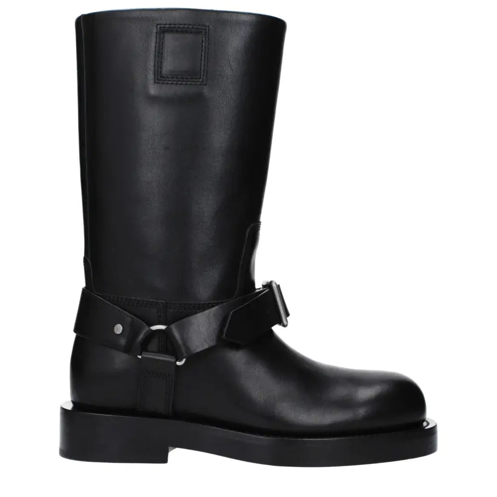 Burberry Schwarze Lederstiefel