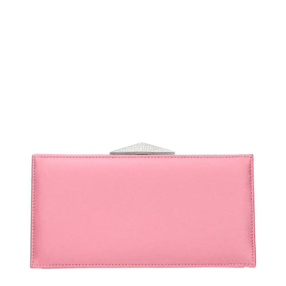 Jimmy Choo Pinke Satin-Clutch-Tasche