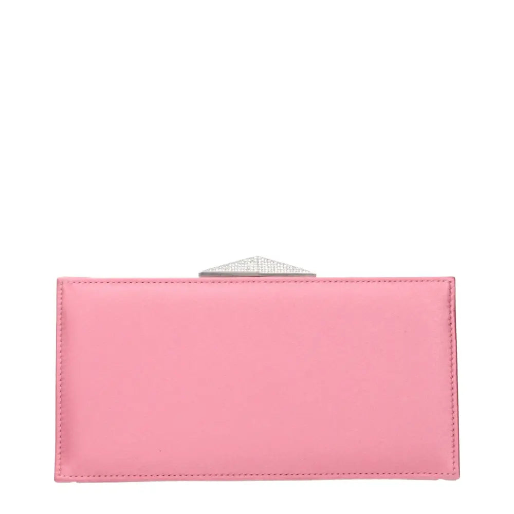 Jimmy Choo Pinke Satin-Clutch-Tasche