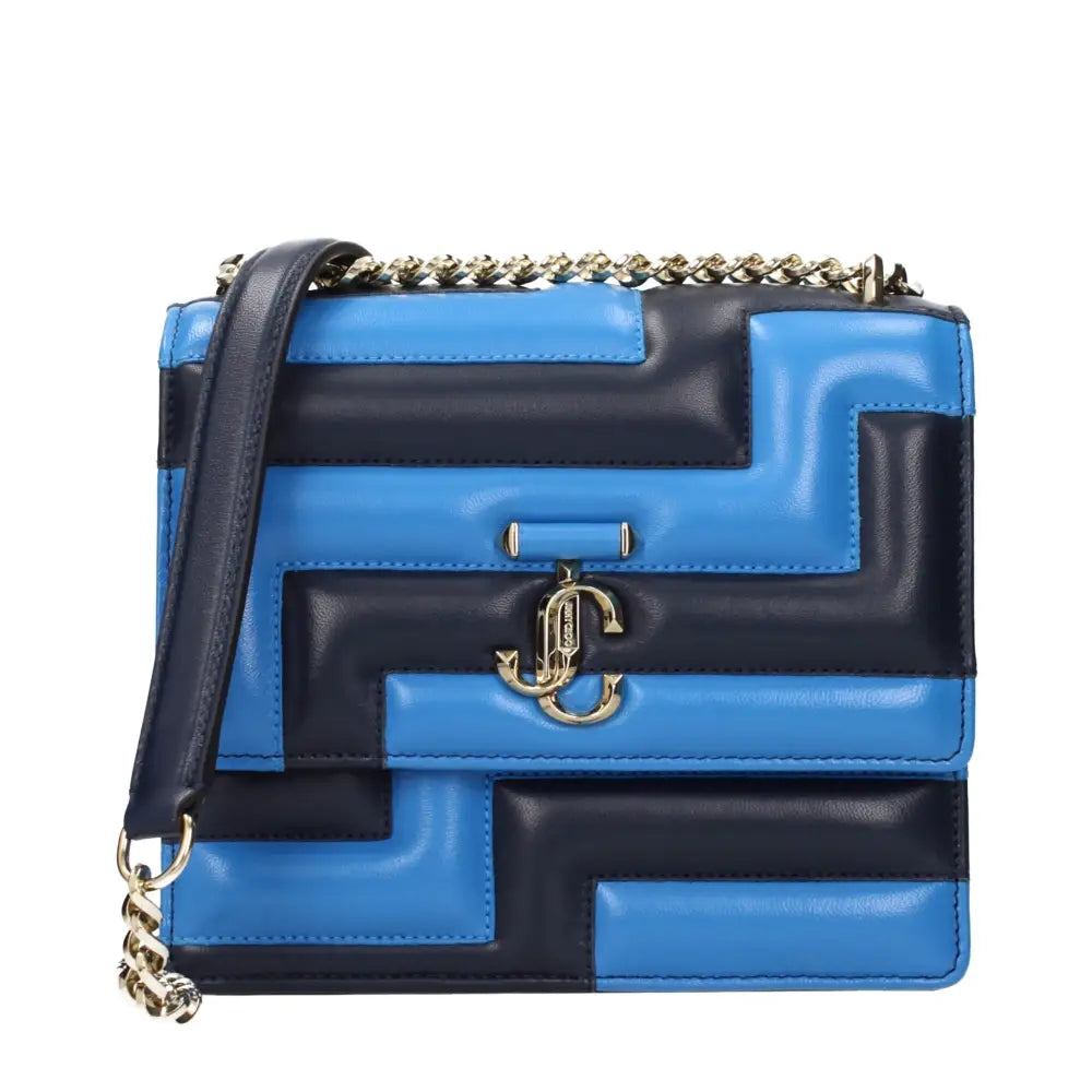 Jimmy Choo Blaue Leder-Umhängetasche