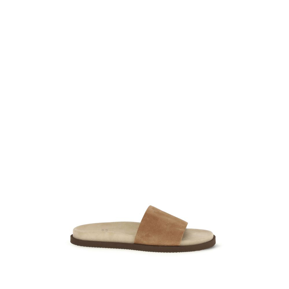 Brunello Cucinelli Beige Lamm Ovis Aries Aries Sandalen