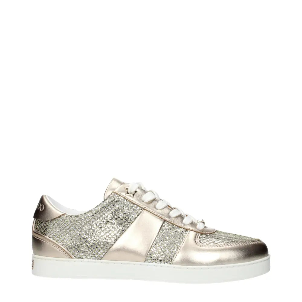 Jimmy Choo Goldene Leder-Sneaker
