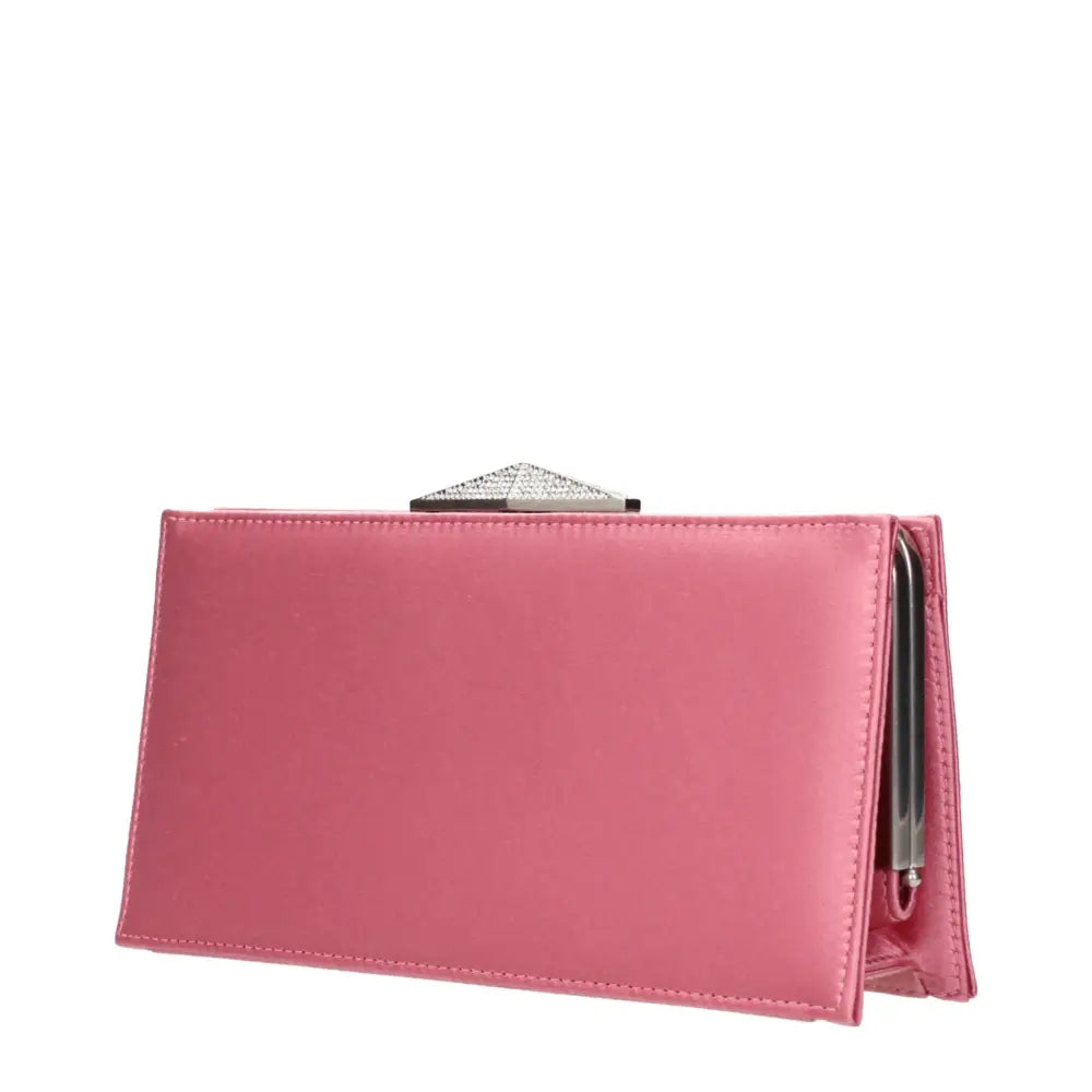 Jimmy Choo Pinke Satin-Clutch-Tasche