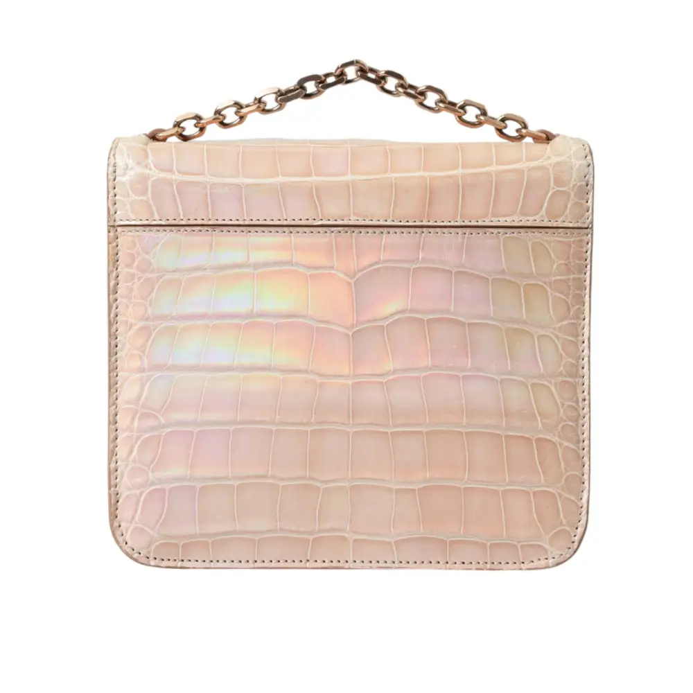 Balenciaga Beige Blauer Achat Exotisches Leder Gold Kette Geldbörse Tasche