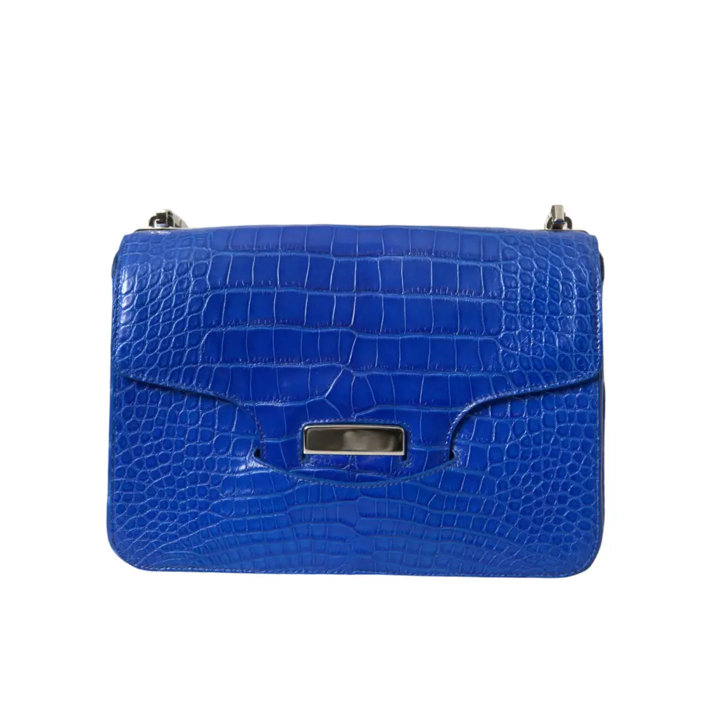 Balenciaga Blaue Exotenleder Neo Classic Kleine Umhängetasche