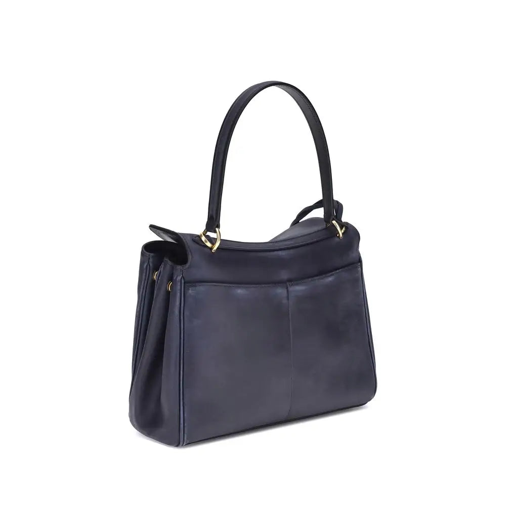 Balenciaga Schultertasche aus Kalbshaut in Blau