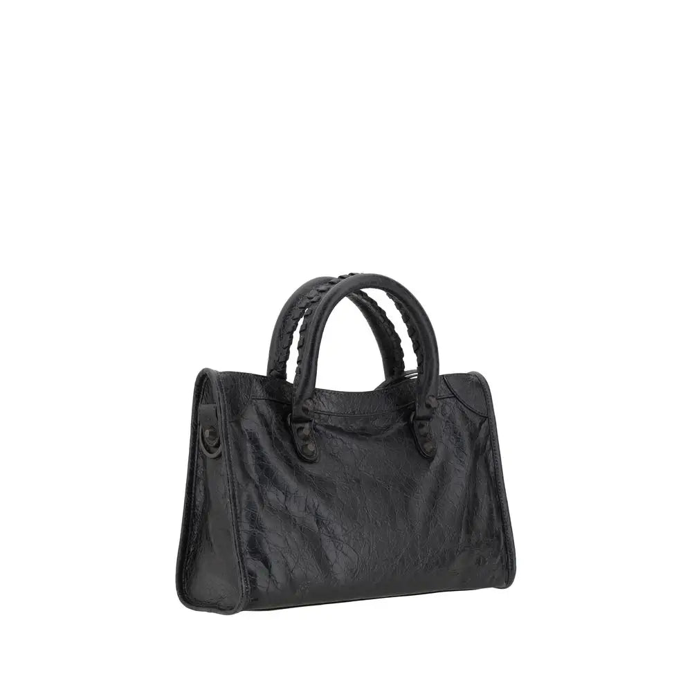 Balenciaga Schwarze Bos Taurus Kalbsleder Schultertasche