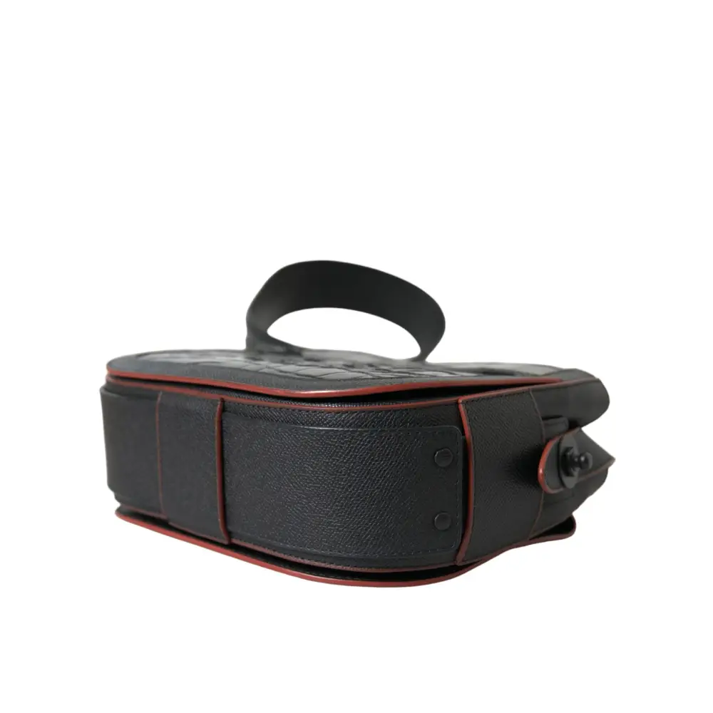 Balenciaga Schwarze Exotenleder Schulter Crossbody Kameratasche