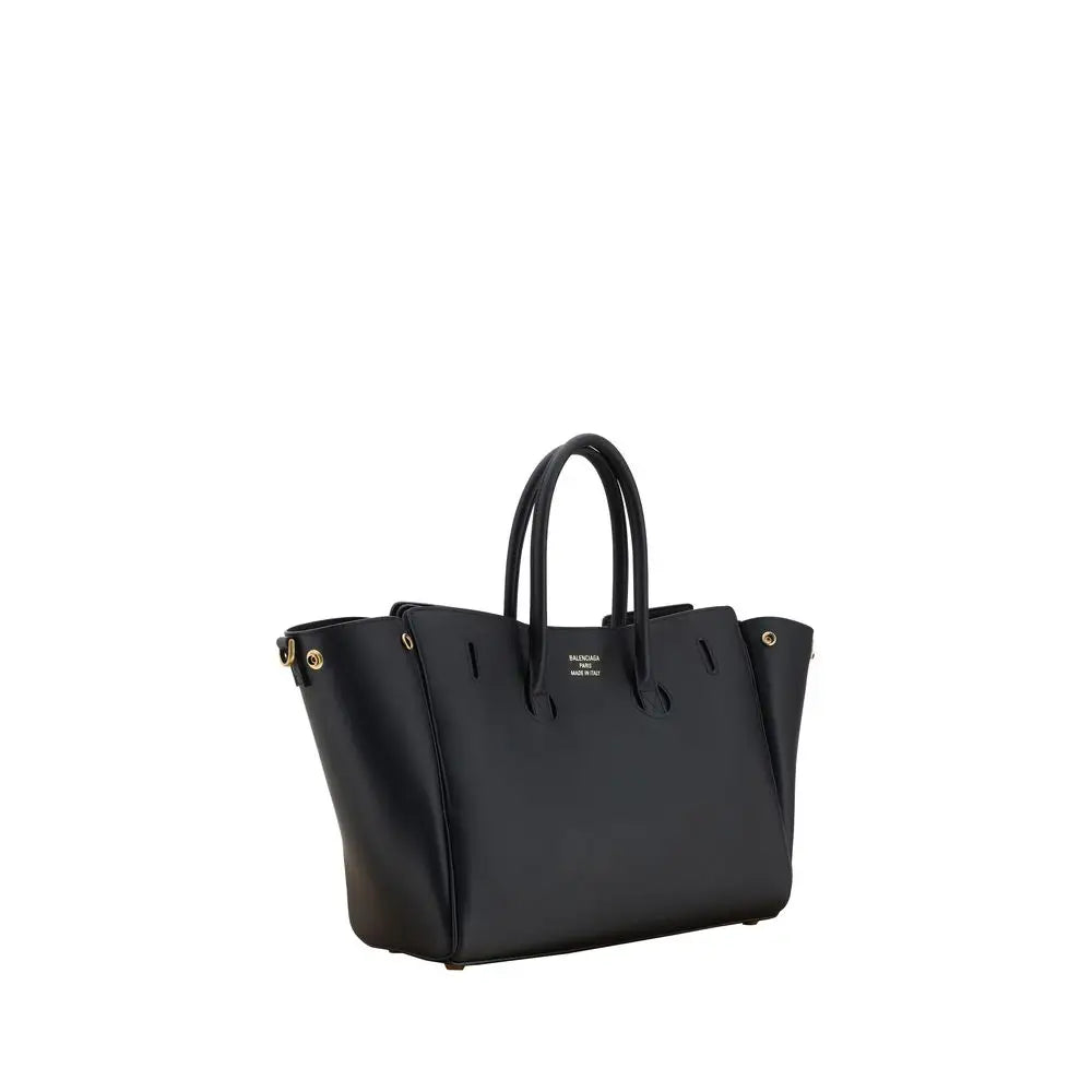 Balenciaga Schwarze Kalbshaut Bos Taurus Schultertasche