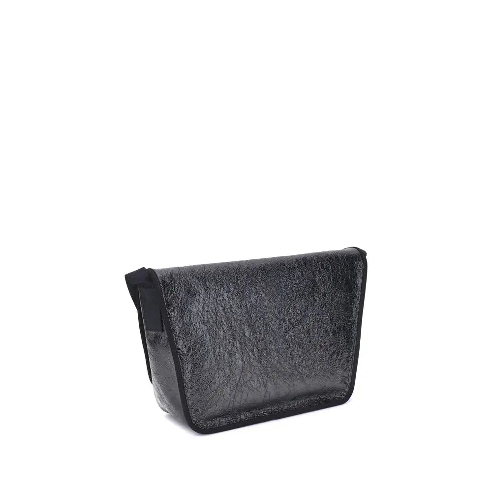 Balenciaga Schwarze Kalbshaut Bos Taurus Schultertasche