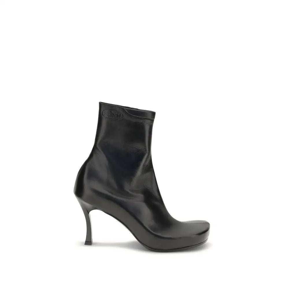 Balenciaga Schwarze Kalbshaut Bos Taurus Stiefeletten