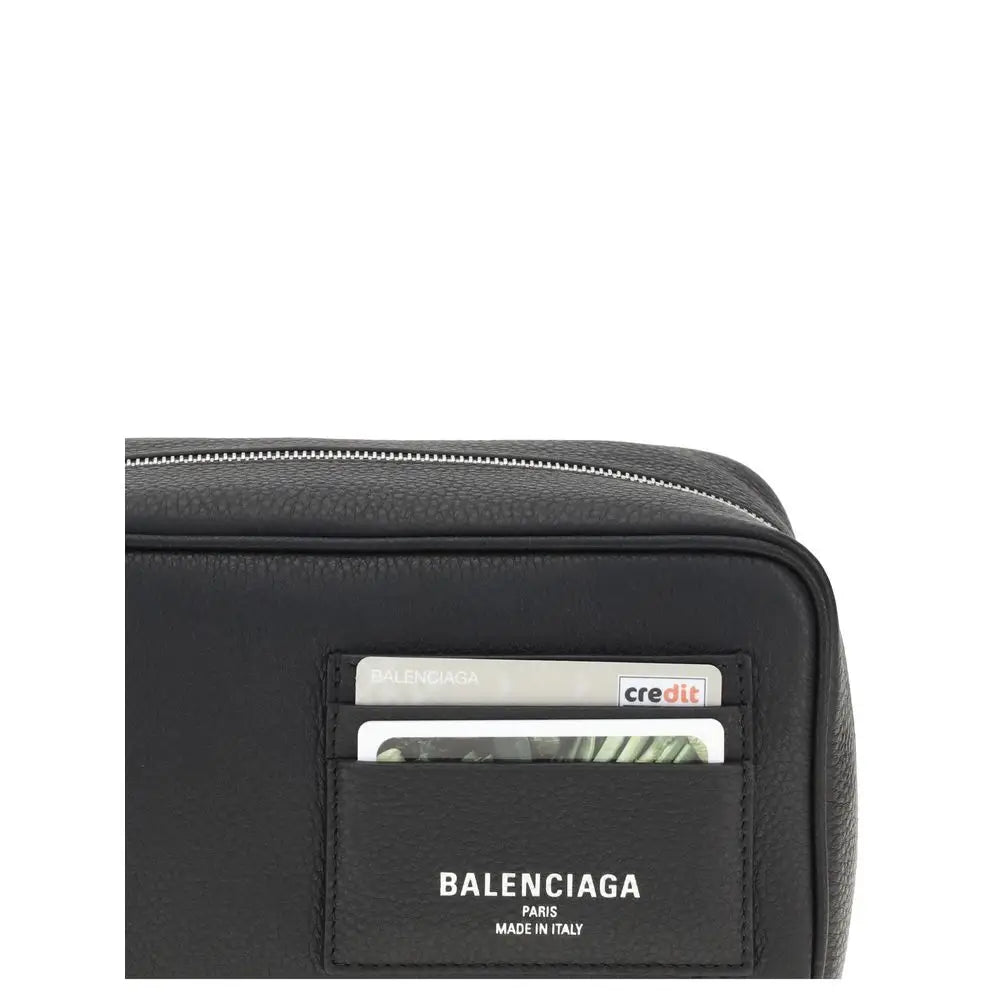 Balenciaga Schwarze Kalbshaut-Handtasche Bos Taurus