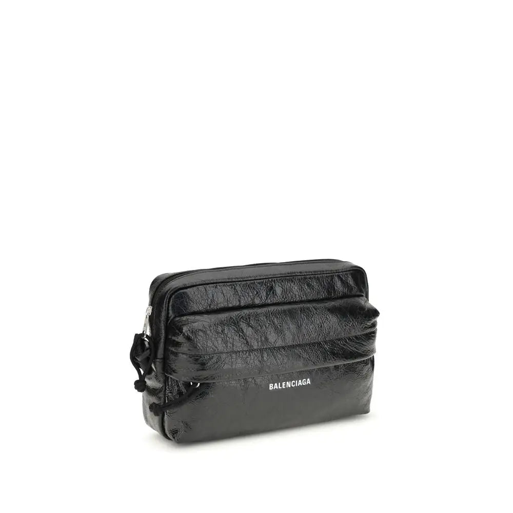 Balenciaga Schwarze Lammleder Schultertasche Ovis Aries Aries
