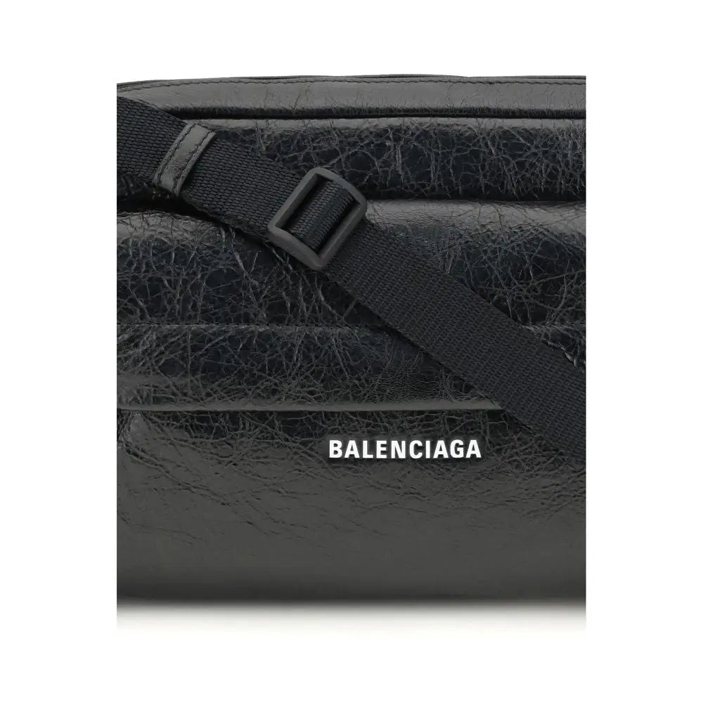 Balenciaga Schwarze Lammleder Schultertasche Ovis Aries Aries