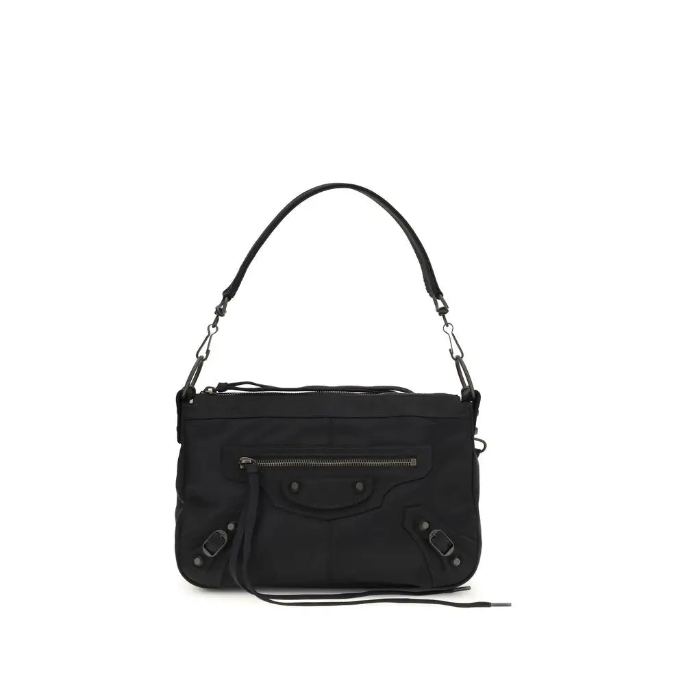 Balenciaga Schwarze Schultertasche aus Polyamid