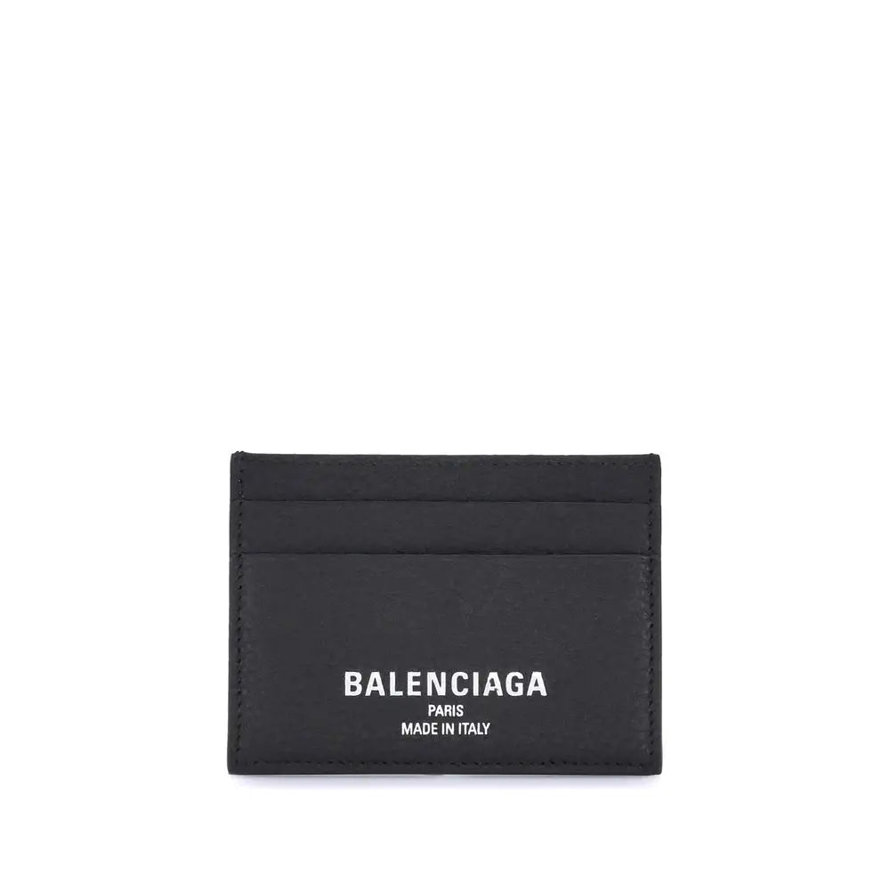 Balenciaga Schwarzes Kalb Leder Bos Taurus Geldbörse