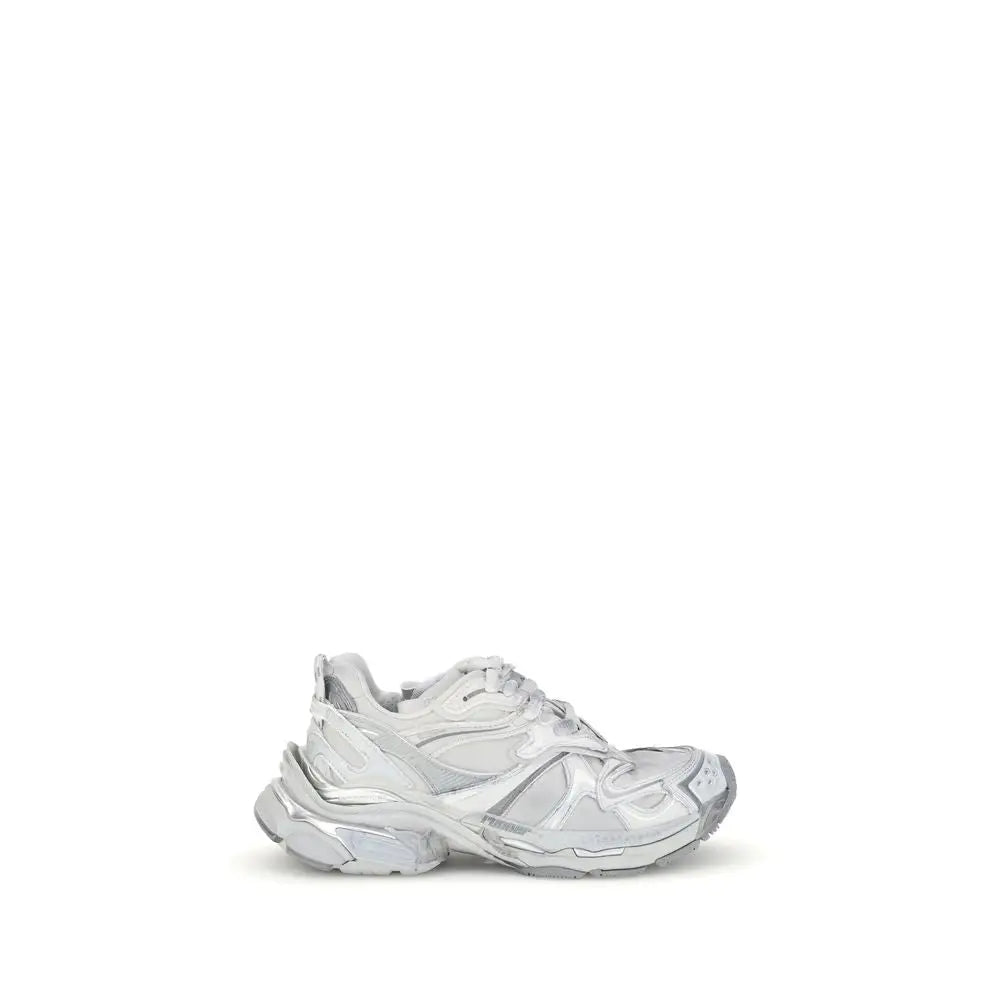 Balenciaga Silberne Gummisohle Sportschuhe