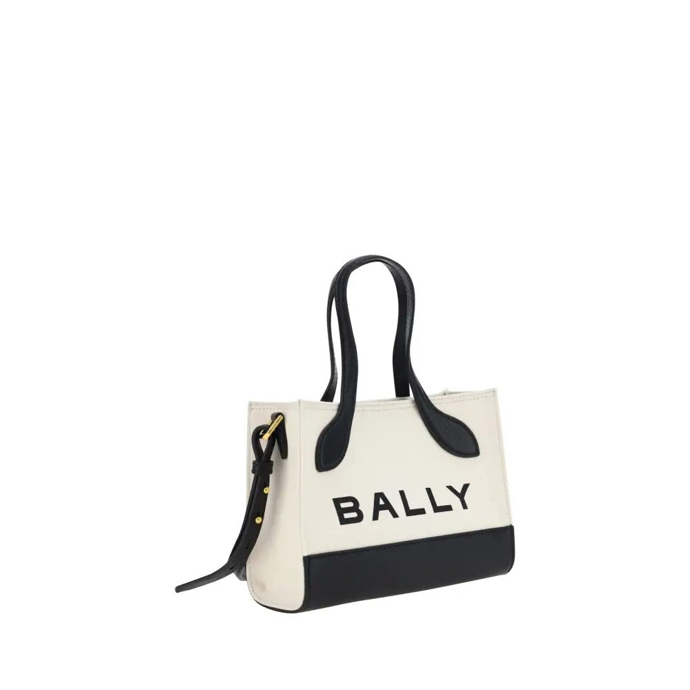 Bally Schicke kontrastierende Mini-Lederhandtasche