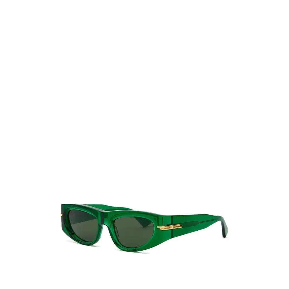 Bottega Veneta Grüne Sonnenbrille aus Acetat