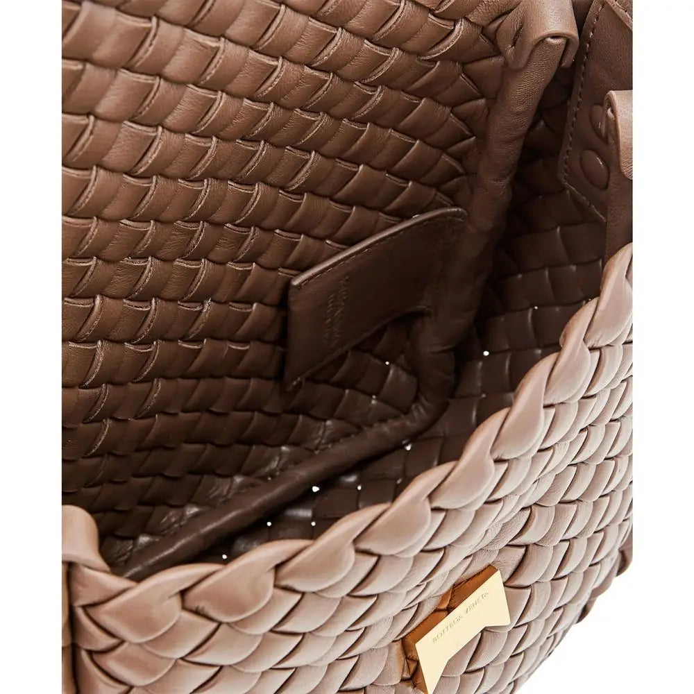 Bottega Veneta Schultertasche aus braunem Lammleder