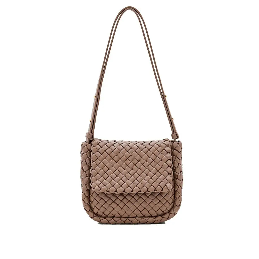 Bottega Veneta Schultertasche aus braunem Lammleder