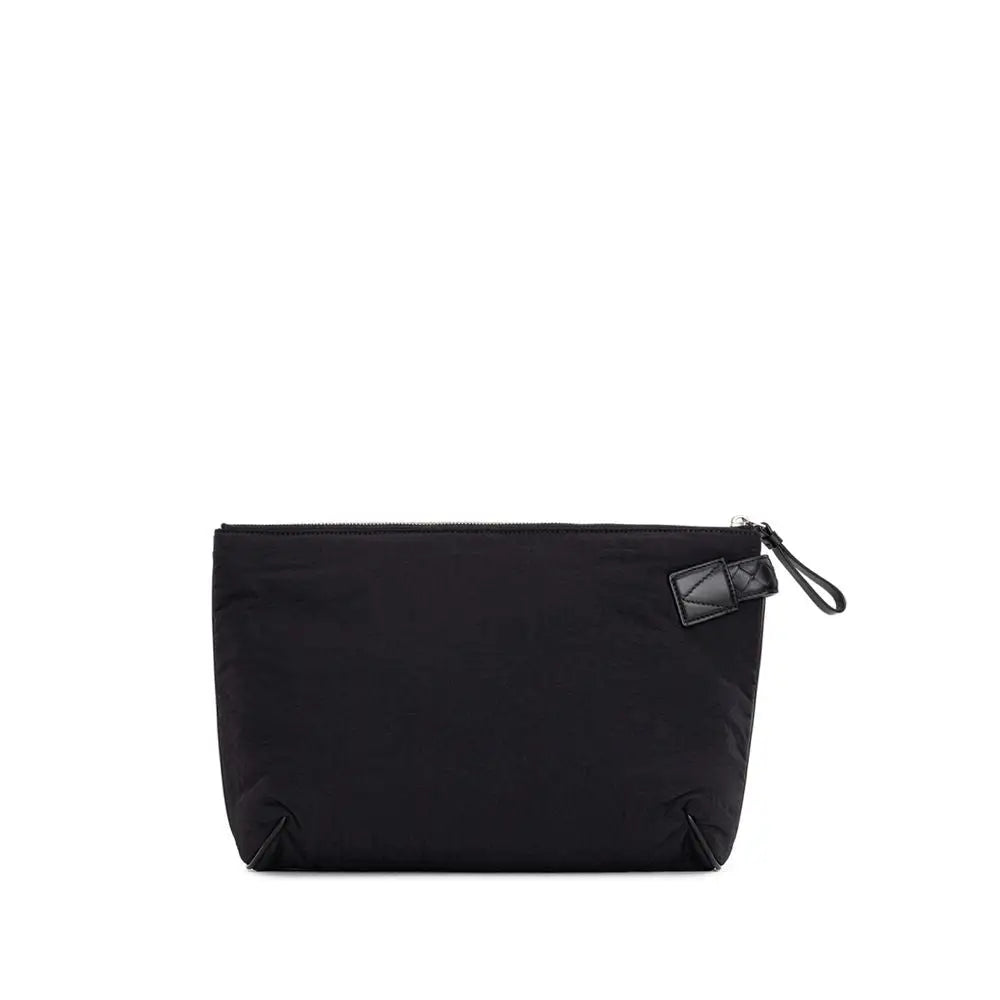 Bottega Veneta Schwarze Nylon-Clutch-Tasche