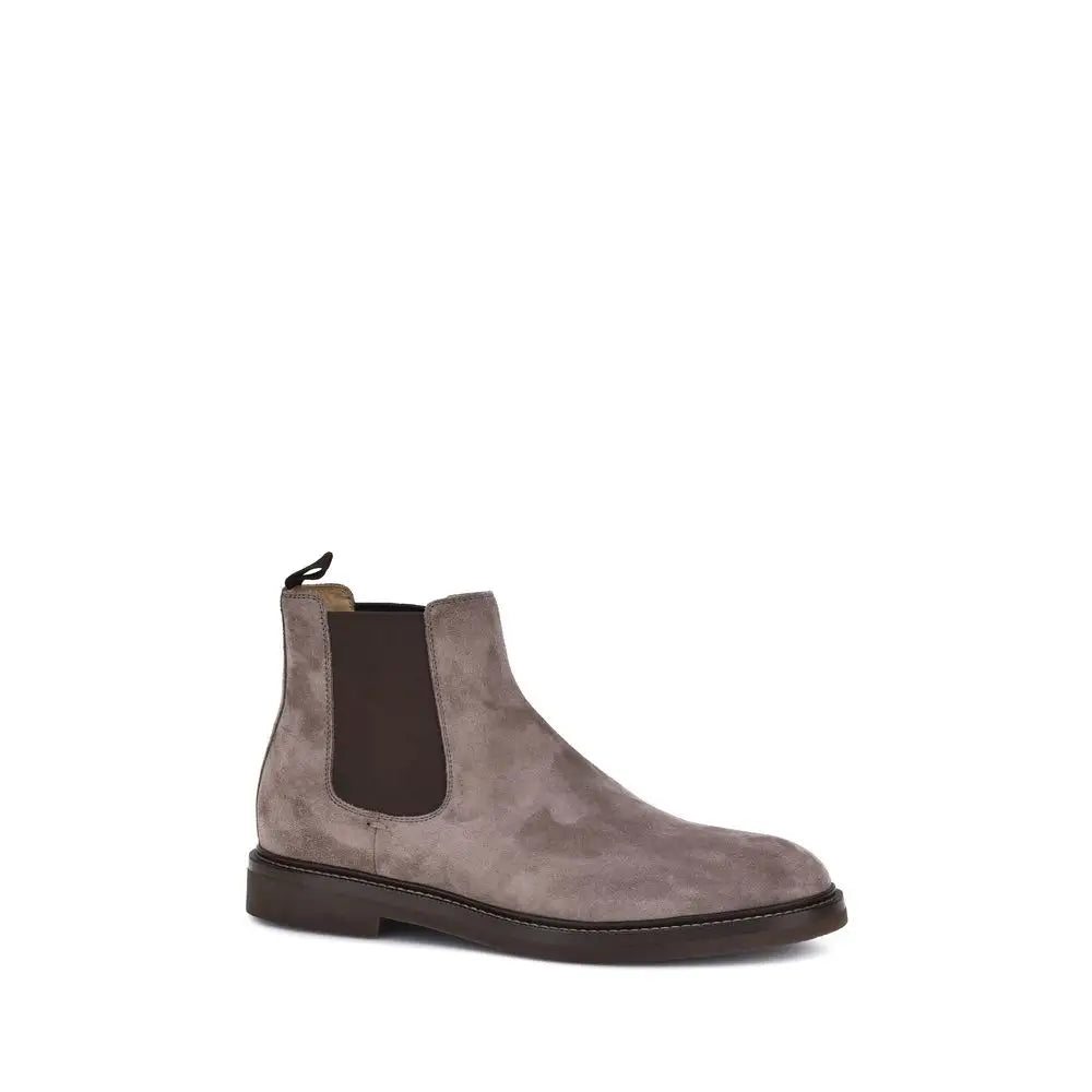 Brunello Cucinelli Braune Kalbshaut Bos Taurus Chelsea-Stiefel