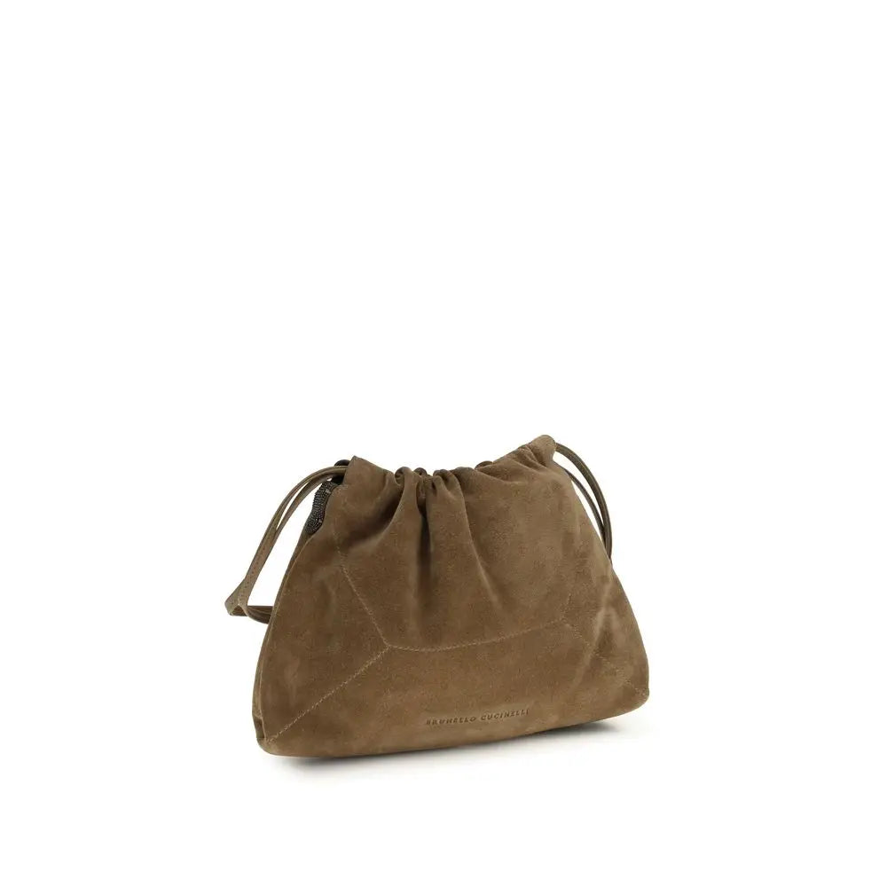 Brunello Cucinelli Braune Kalbsleder Bos Taurus Clutch Tasche