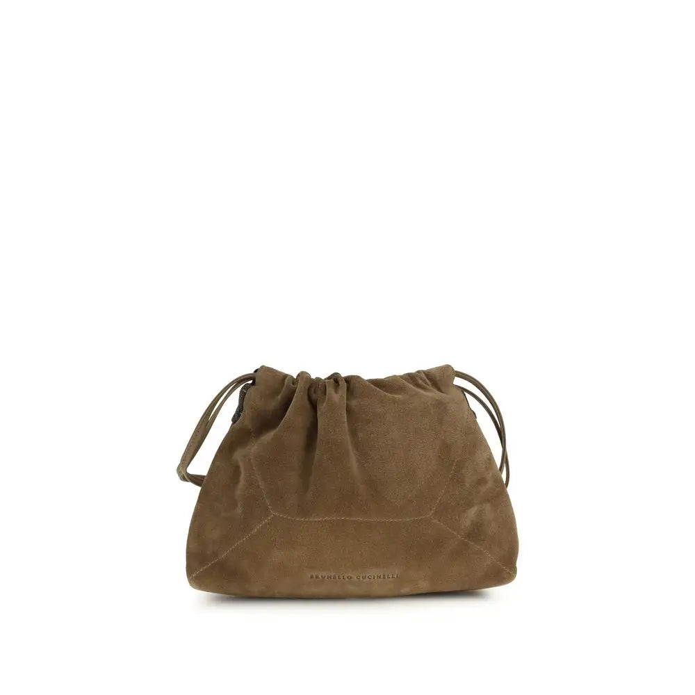Brunello Cucinelli Braune Kalbsleder Bos Taurus Clutch Tasche