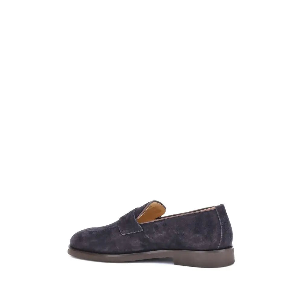 Brunello Cucinelli Elegante Blaue Gummisohle Slipper