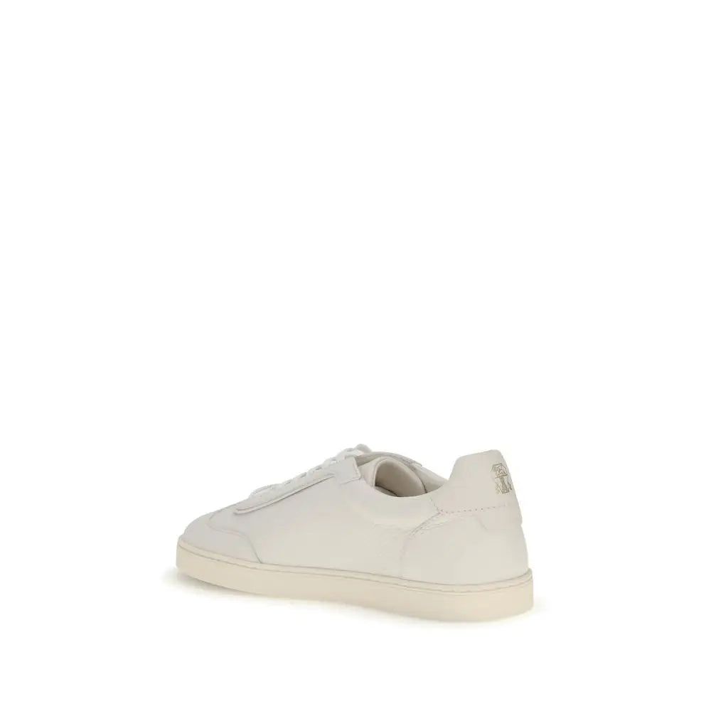 Brunello Cucinelli Weiße Gummisohle Sneakers mit niedrigem Schaft