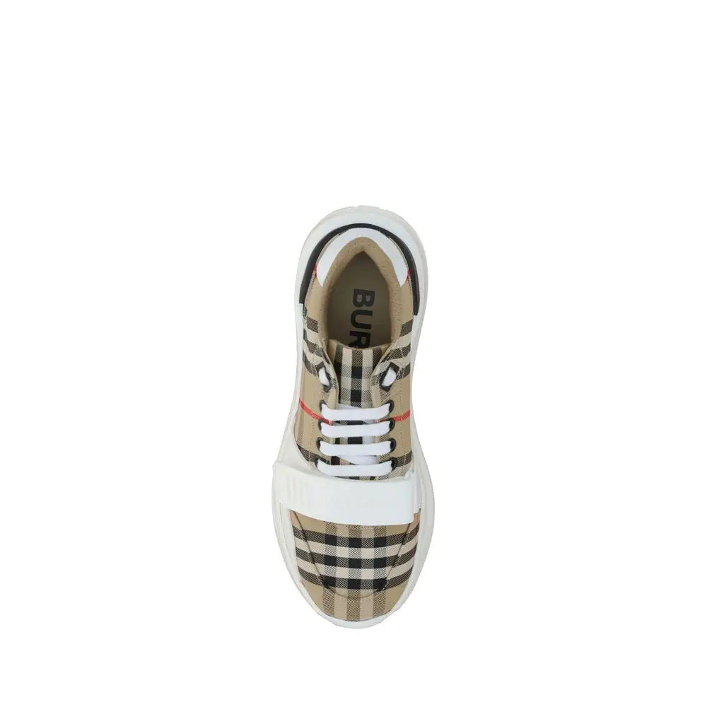 Burberry Beigefarbene Baumwoll-Sportschuhe