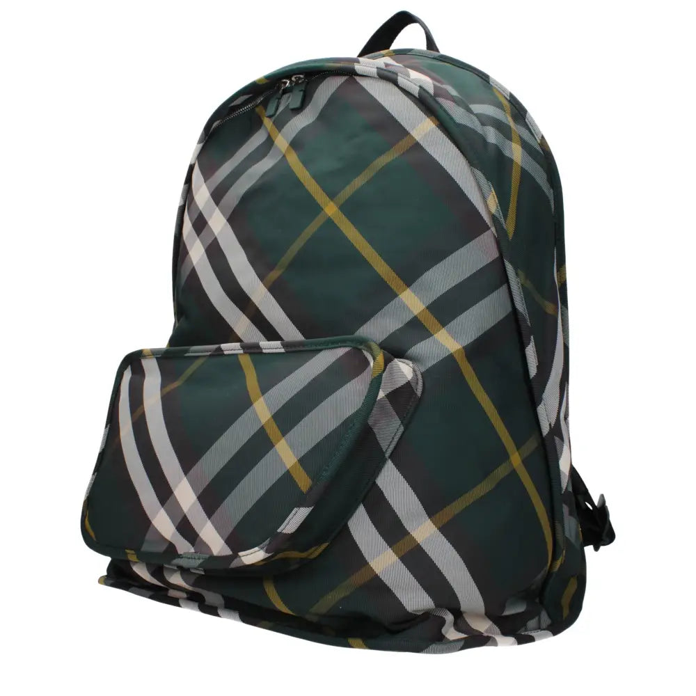 Burberry Grüner Stoffrucksack