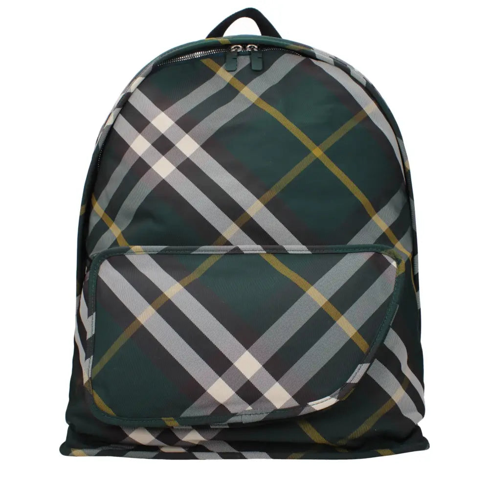 Burberry Grüner Stoffrucksack