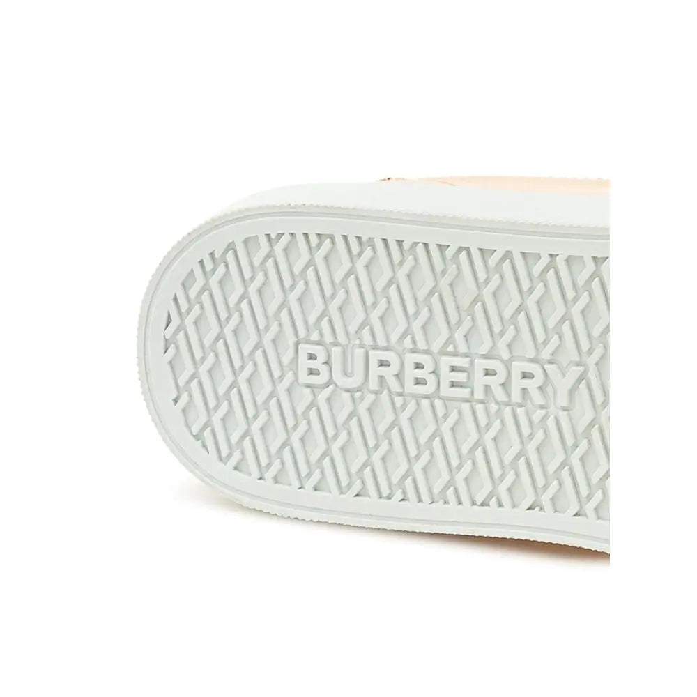 Burberry Rosa Leder-Sneaker mit niedrigem Schaft - EU40/US10