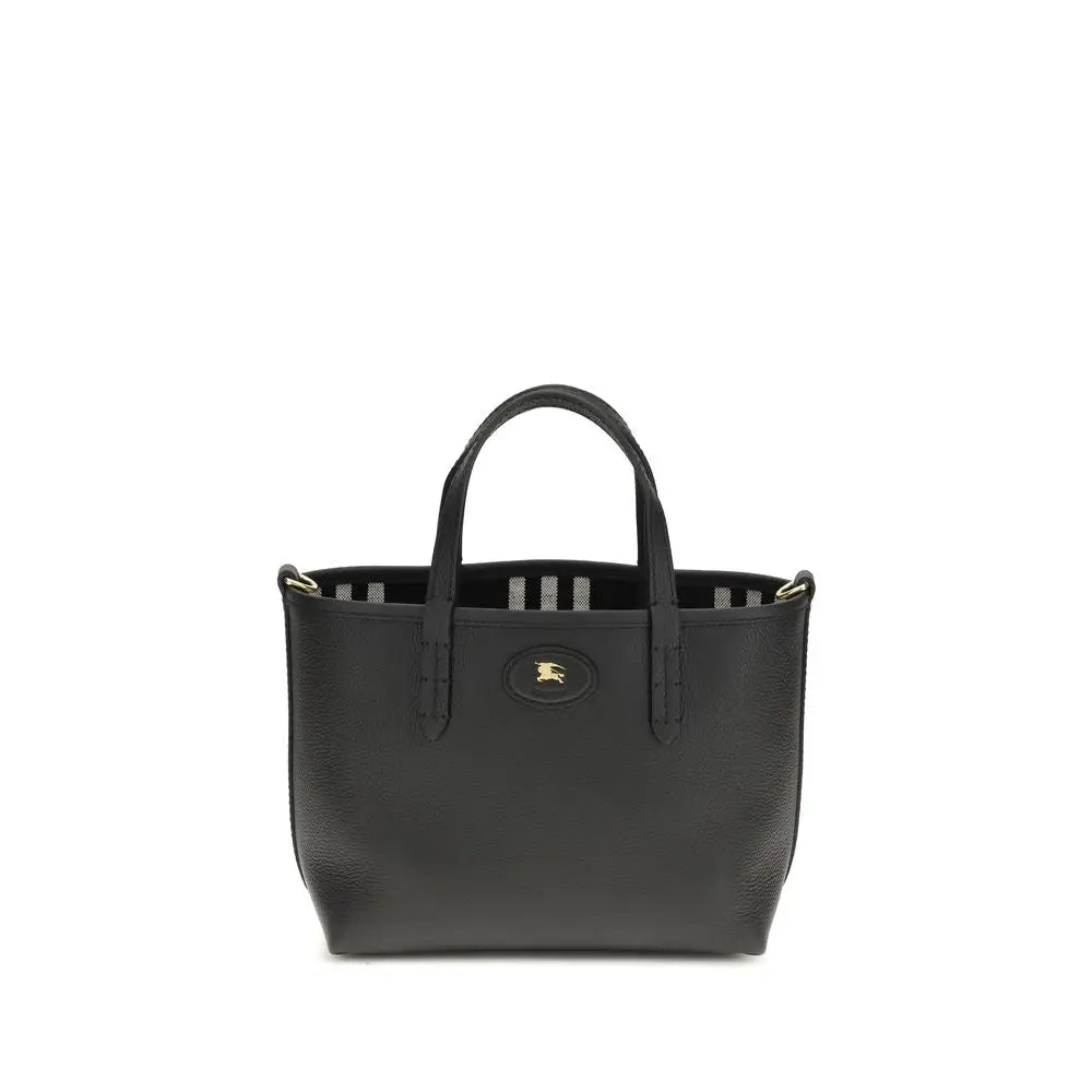 Burberry Schwarze Bos Taurus Kalbsleder Schultertasche