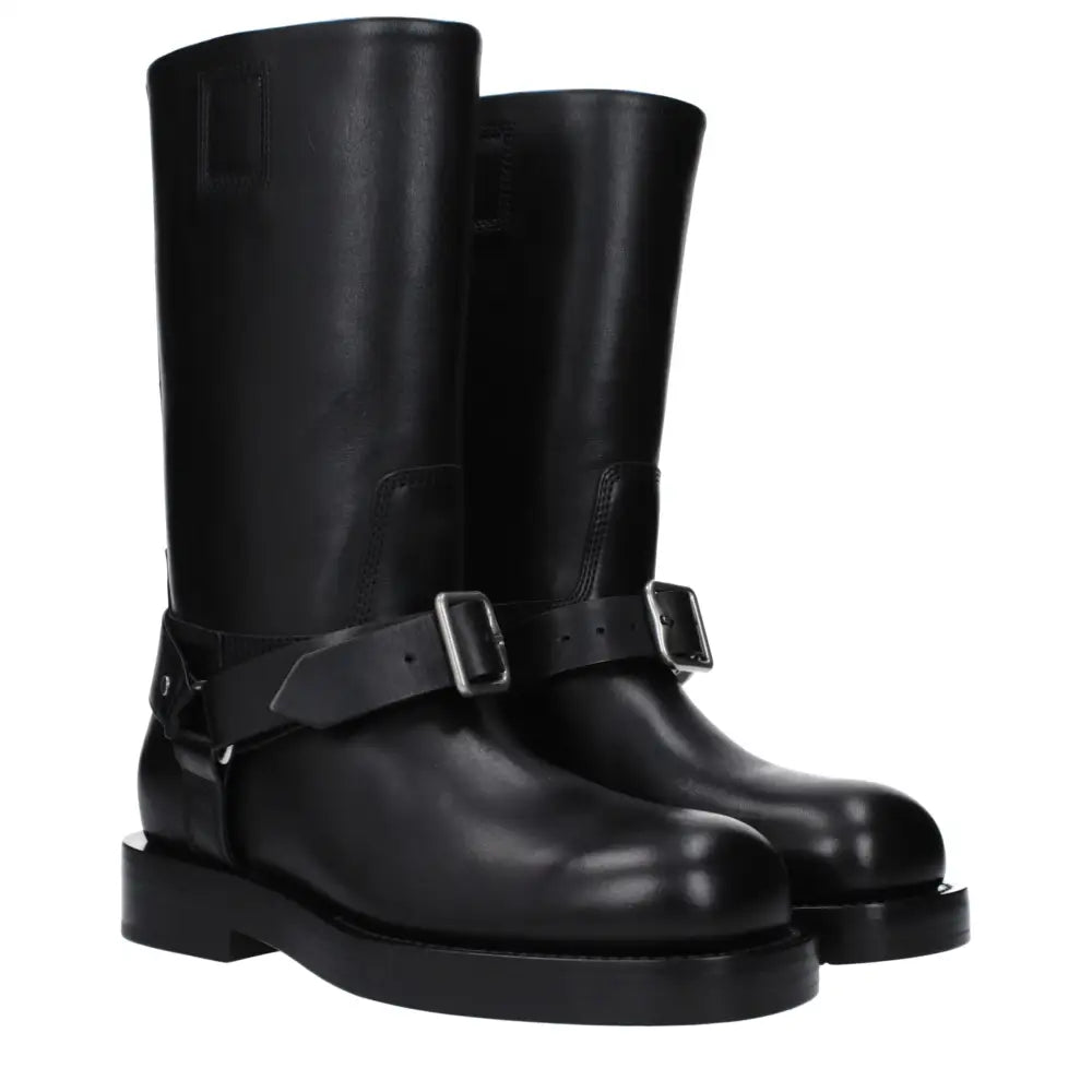 Burberry Schwarze Lederstiefel
