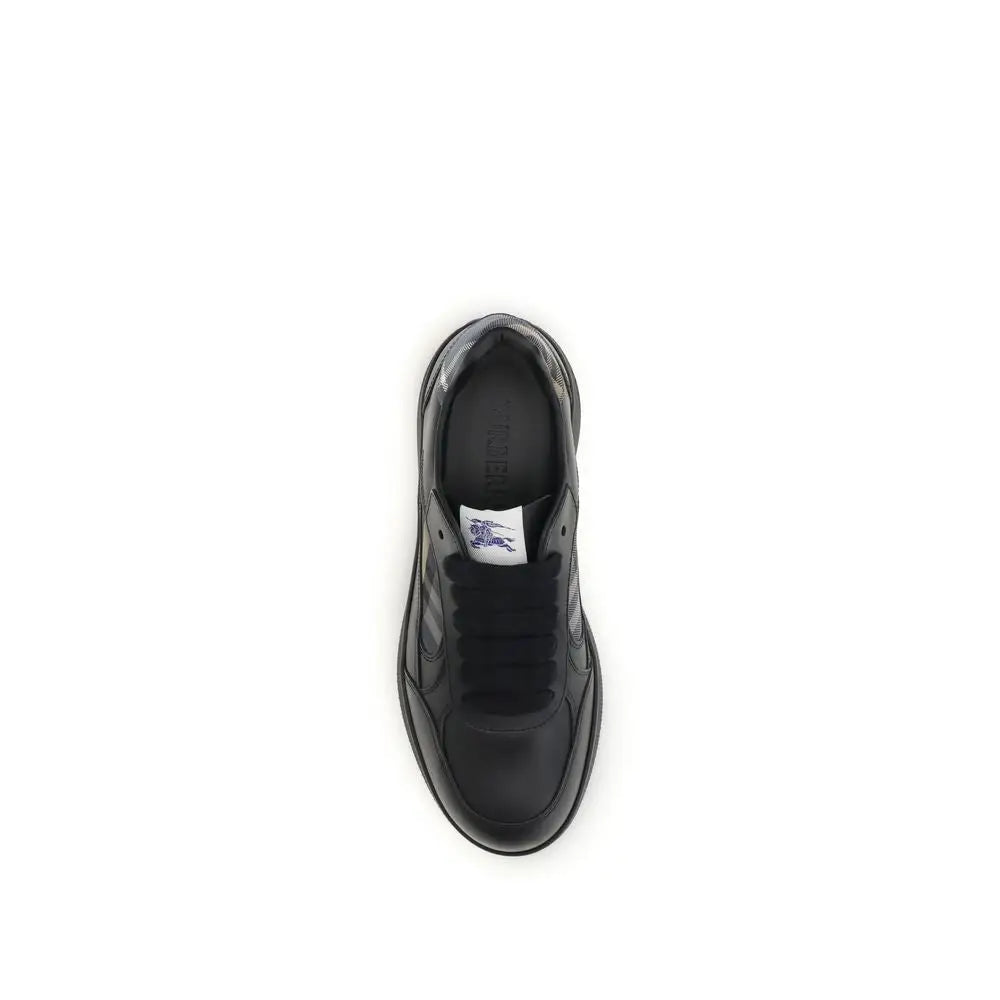 Burberry Schwarze Low-Top-Sneaker aus Kalbsleder Bos Taurus - EU42/US9
