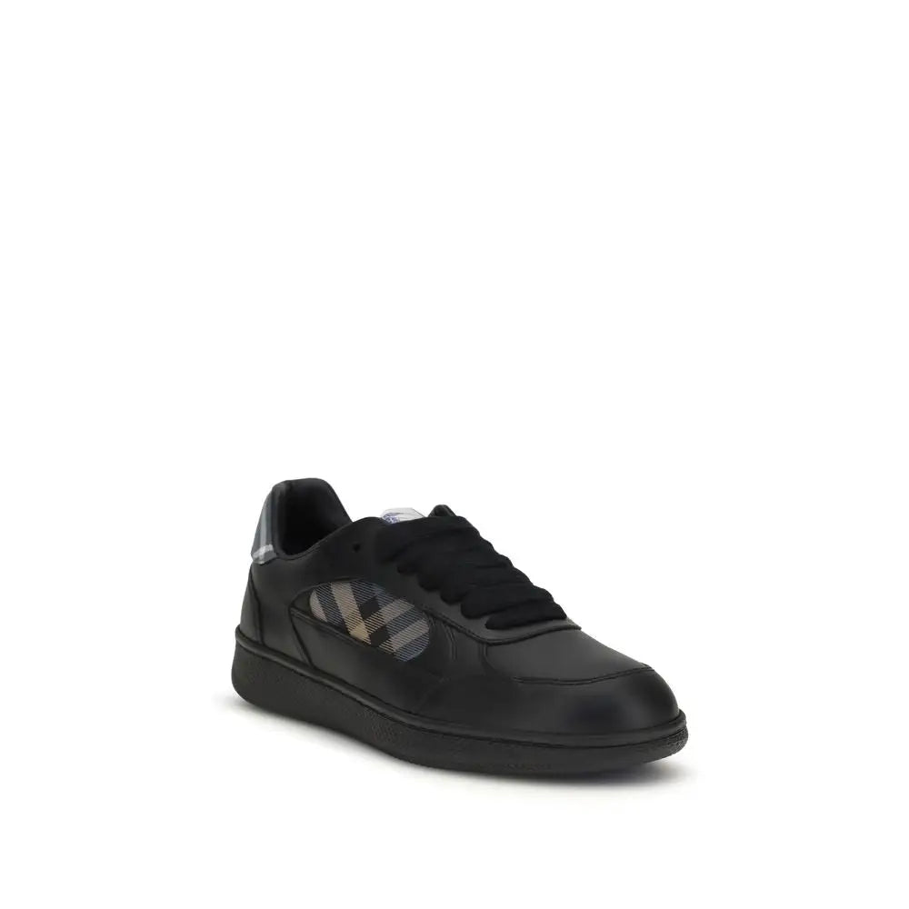 Burberry Schwarze Low-Top-Sneaker aus Kalbsleder Bos Taurus - EU42/US9
