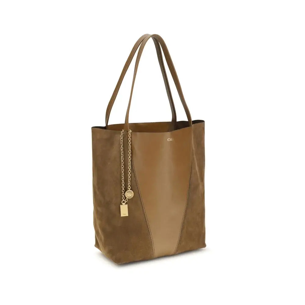 Chloé Beige Leder Schultertasche