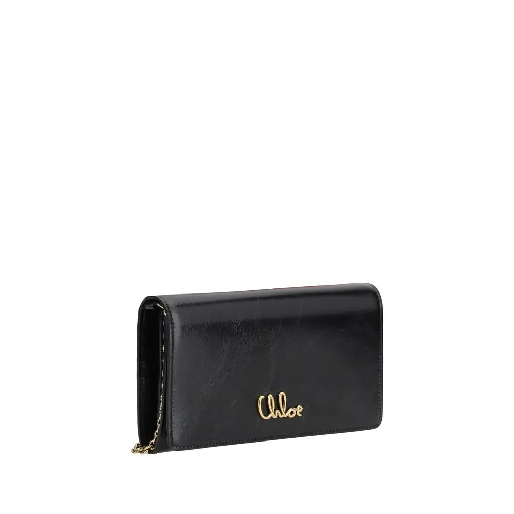 Chloé Braune Kalbsleder Bos Taurus Clutch-Tasche