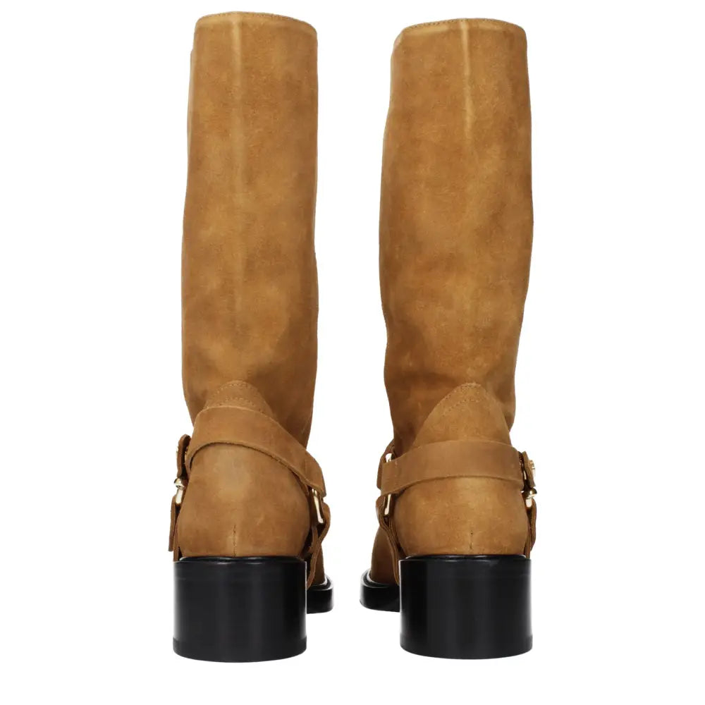 Chloé Braune Leder-Ankle-Boots