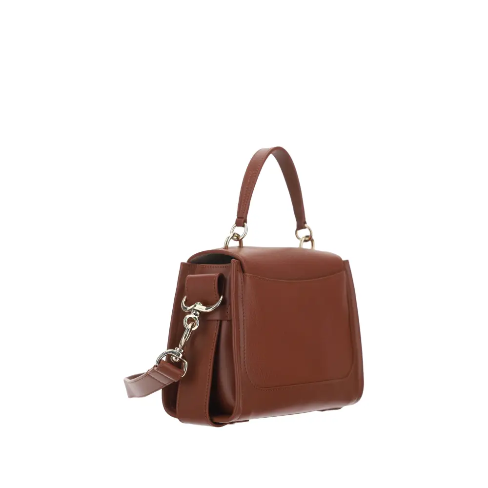 Chloé Elegante Schulterhandtasche aus braunem Kalbsleder in Sepia