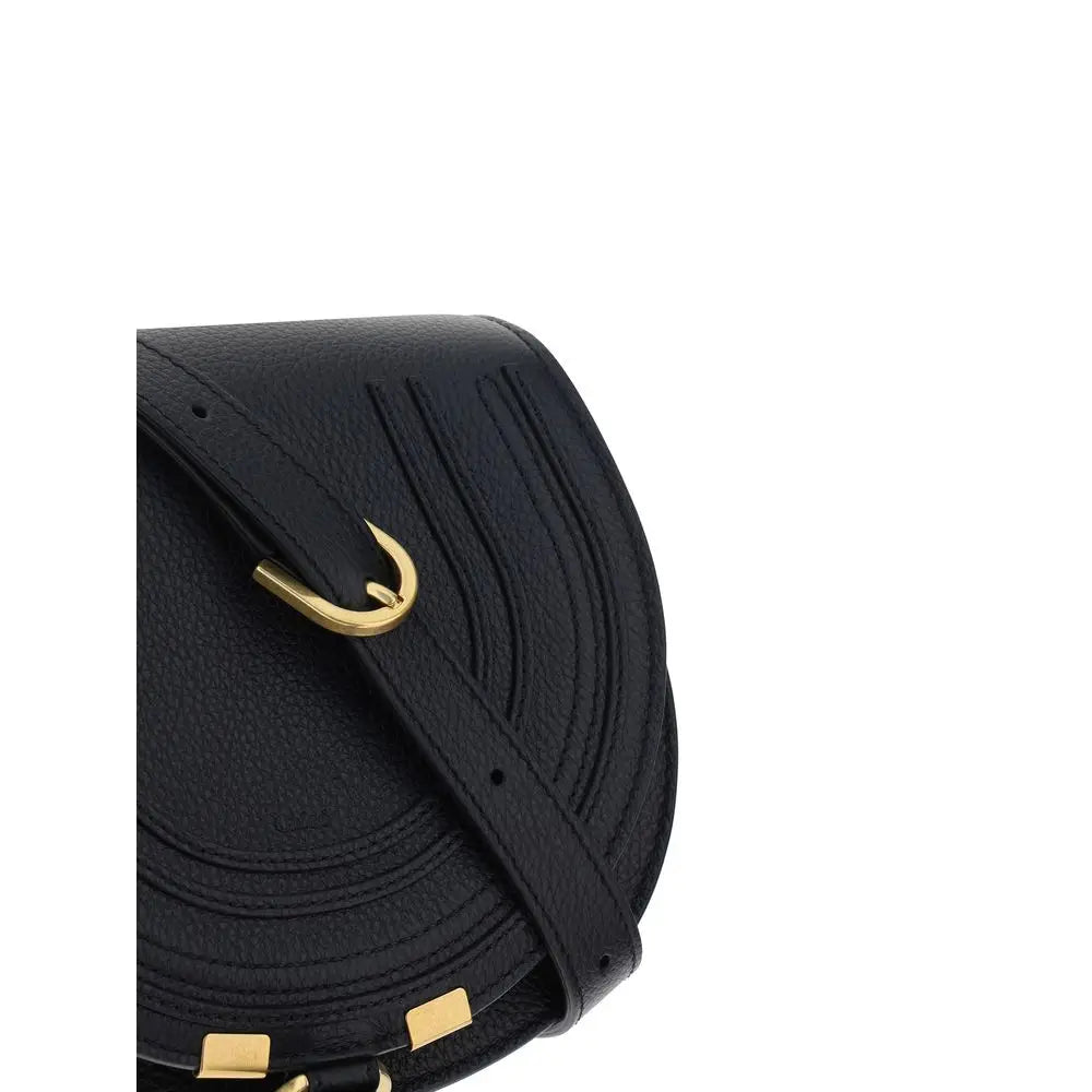 Chloé Schwarze Kalbshaut Bos Taurus Schultertasche