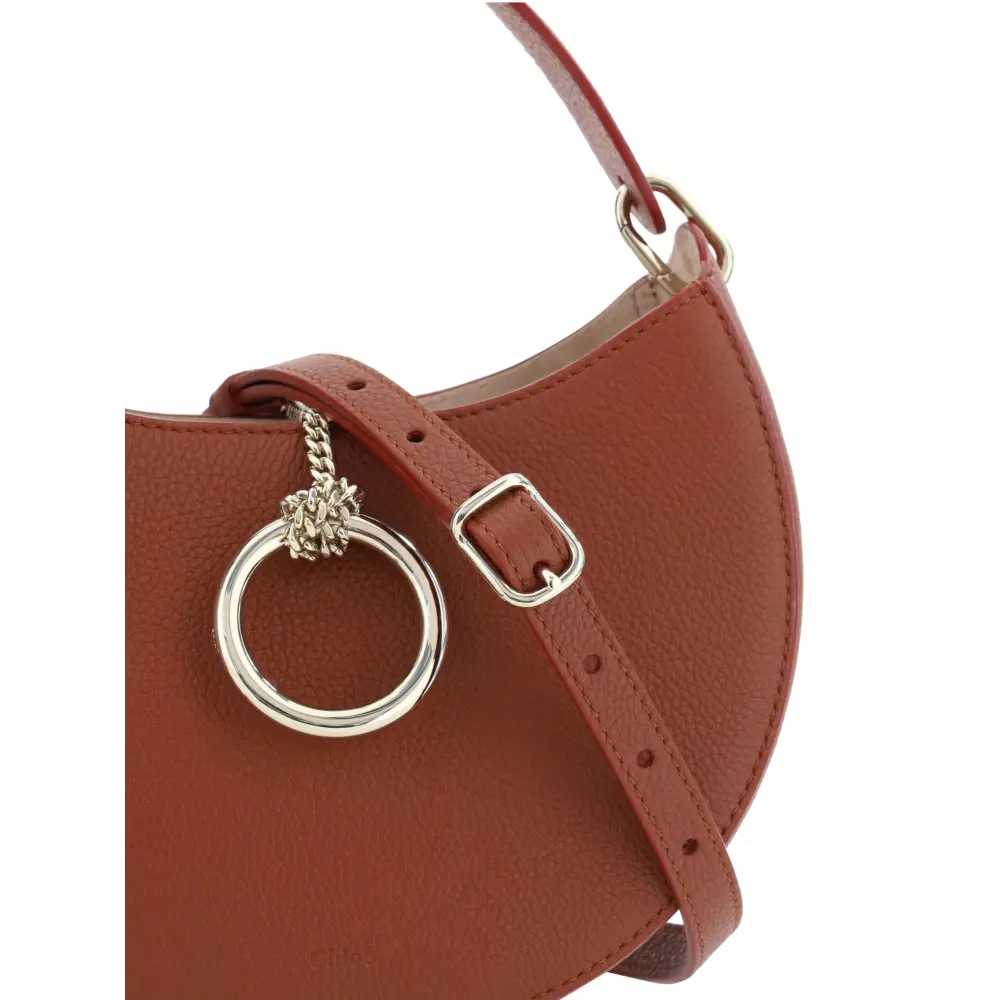 Chloé Sepiabraune kleine Arlène Leder-Umhängetasche