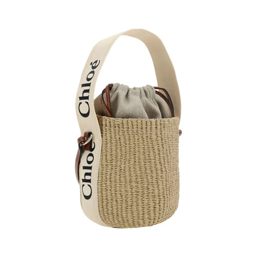 Chloé Weiße Canvas-Umhängetasche