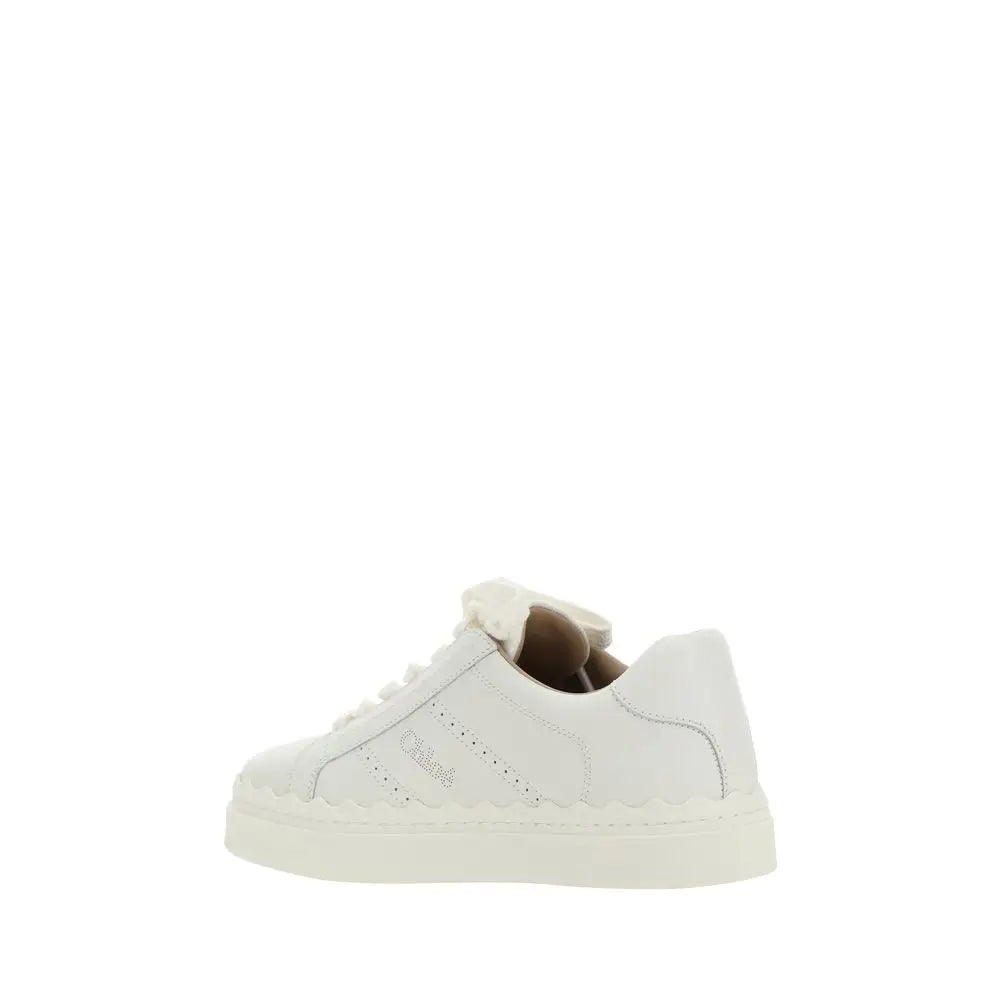 Chloé Weiße Kalbshaut Bos Taurus Sneakers mit niedrigem Schaft - EU36/US6