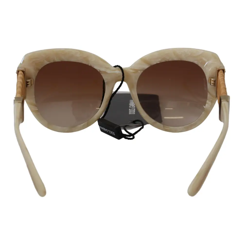 Dolce & Gabbana Beige Acetat Vollrand braune Gläser DG4294 Sonnenbrille