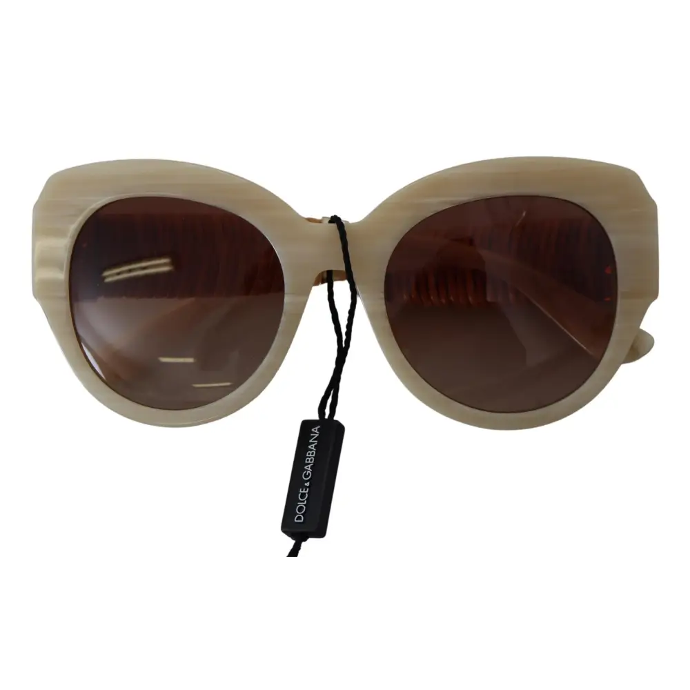Dolce & Gabbana Beige Acetat Vollrand braune Gläser DG4294 Sonnenbrille