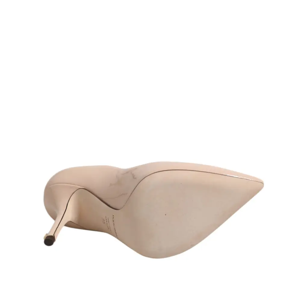 Dolce & Gabbana Beige Lackleder Stiletto Heel Pumps Schuhe - EU35/US4.5